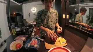 ASMR COOKING A BURGER