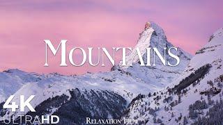 Mountains 4K • Scenic Relaxation Film with Peaceful Relaxing Music and Nature Video Ultra HD
