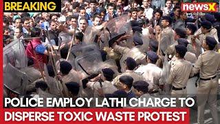 Police Use Lathi Charge to Break Up Protest Against Toxic Waste Transfer | NewsX