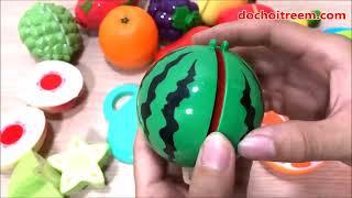 Đồ chơi trẻ em CẮT TRÁI CÂY, RAU CỦ rất vui, bé học nấu bếp - Cutting vegetables toys (Chim Xinh)