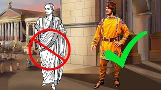 What clothes did the late Romans wear after the 3rd century AD?