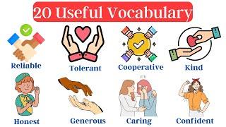 Vocabulary : Behavior and Personality | English Vocabulary with Sentences | listen and Practice