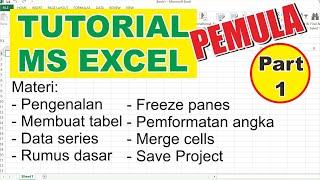 Belajar Excel Pemula Sampai Mahir Part 1 | Kursus Komputer Online Gratis