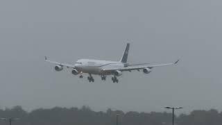 UNIVERSAL SKY CARRIER AIRBUS A340-300 D-AUSC ARRIVING AT BIRMINGHAM AIRPORT 01/10/24