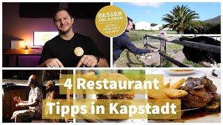 4 Restaurant Tipps rund um Kapstadt - Urlaub 2021 - Südafrika Urlaub