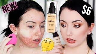 NEW! L.A. COLORS TRULY MATTE FOUNDATION {First Impression Review & Demo!} Acne/Fair Skin