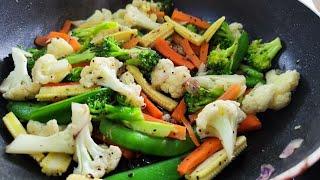 RESEPI SAYUR CAMPUR GORENG #menusihat #sayur