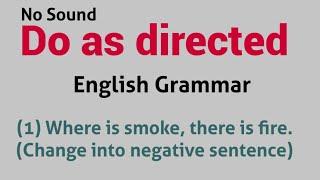 Do as directed / English Grammar / 10 টি / Jk Sound Guide