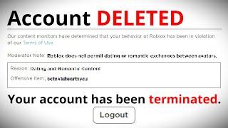 My Roblox Account Was "DELETED"...