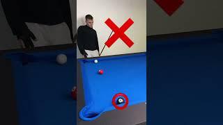 Pool lesson: why a beginner plays this shot wrong!  VS what an expert does  #billiards  #shorts