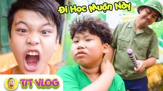 TITus mắt híp và Hưng 3 năm lớp 1 đi học | Dậy trẻ không được trốn học | TITus VLOG