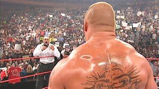 Triple H confronts Brock Lesnar: Raw, Aug. 26, 2002