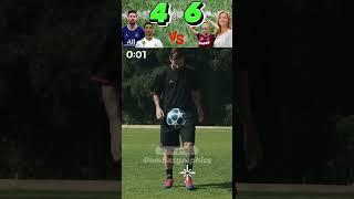 messi VS cristiano ronaldo VS aguska VS alisha lehmann - juggling challenge