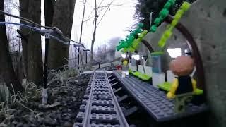 LEGO Train 7898 - Frosty Winter OnBoard Ride down in the Garden and back - Drivers View