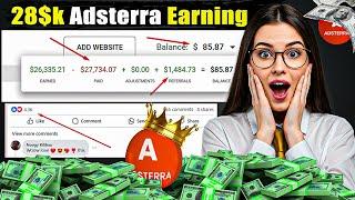 Adsterra Latest Earning Trick 2025 | Free Facebook Unlimited Traffic