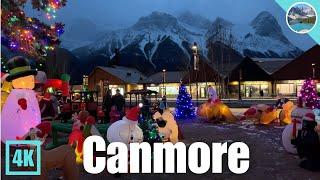  Walking Through Christmas Decorated Canmore  