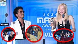 ROSÉ & Bruno Mars Win 'Global Sensation'; Celebrities React to Their Appearance at 2024 MAMA Awards