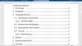 Word Inhaltsverzeichnis erstellen in 1 Minute - Tutorial [automatisch, Nummerierung, Seitenzahlen]