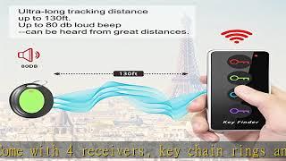 Key Finder, Reyke 80dB+ RF Item Locator Tags with 131ft. Working Range, Wireless Remote Finder Key