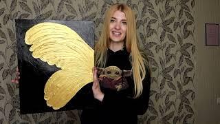 Интерьерная картина ШПАКЛЕВКОЙ СВОИМИ РУКАМИ  ||  ШПАКЛЕВКА + АКРИЛ || Textured Art on CANVAS