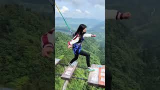 Funny And Exciting Collection|Bungee Jumping With Rope In Beautiful Place#funny #bungee