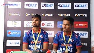CAPTAIN ROHIT POUDEL AND GULSAN JHA After Winning FINAL || NEPAL VS UAE || ACC MEN'S PREMIER CUP