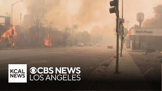 Eaton Fire burns businesses and homes in Altadena