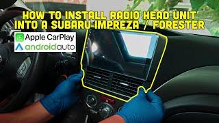 How to install Radio Unit onto Suburu Impreza WRX STI / Forester - AWESAFE CARPLAY / ANDROID AUTO