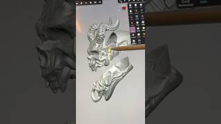 Creality Raptor 3D scanning mixed with 3d sculpting in Nomad On IPad. 3d printing right now