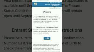 How to check USA DV Lottery Status 2024 on your smart phone #howto #usa #tutorial