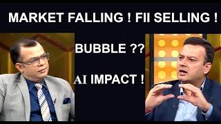 Bubble Burst? Market Fall !! FII Selling? Trump and Tariffs