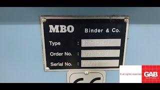 Mbo Folding   Used Mbo Folding   Available immediately   MBO B26 paper folder   Gab Supplies Ltd