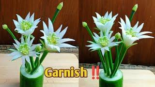 TUTORIAL GARNISH LOBAK‼️ HIASAN TUMPENG//RADISH FLOWER GARNISH