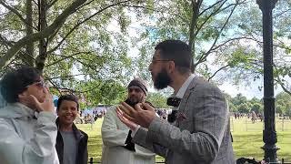 Iranian Ex-Muslim Challenges Ali Dawah! Speakers Corner Sam Dawah