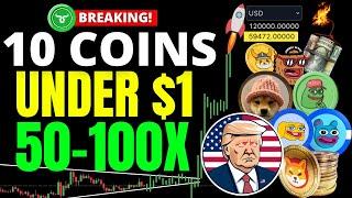 TOP 10 MEME COINS WILL MAKE MILLIONAIRES! 50-100X POTENTIAL!? (BEST CRYPTO TO BUY NOW 2024)