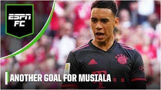 Jamal Musiala muscles in another goal for Bayern Munich 