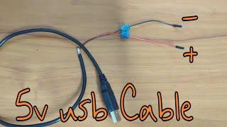 Tutorial | How to Make your own 5v USB power supply CABLE (without soldering)