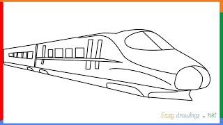 How to draw a Train step by step easy