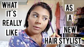 THE REALITY OF BEING A NEW HAIR STYLIST | GAINING CLIENTS, MAKING MONEY, ETC.