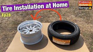 How to install a tire onto a rim ( without a tire machine)