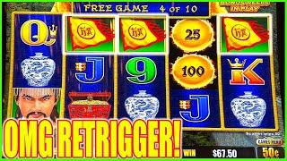 OMG Retrigger on High Limit Golden Century Dragon Link Slot Machine