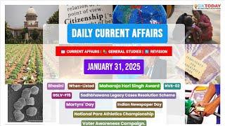 GKToday Current Affairs  31 January, 2025