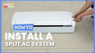 How to Install a Split AC System at Home |  Stay Chill with Costway Split AC | FP10293US