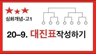 [20강-9][고1][심화]  조합(9)-  대진표 작성하기 (토너먼트)