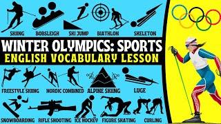 Winter Olympics | List of Sports in English | Wordlist Pronunciation | English Speaking Practice 