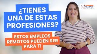 TRABAJOS REMOTOS PARA PROFESIONALES (médicos, abogados, arquitectos, contadores, docentes y MÁS) 