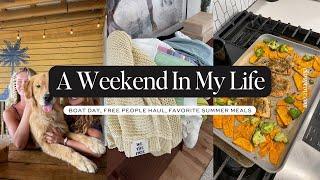 WEEKEND IN MY LIFE: Boat Day, Free People Haul, & Favorite Summer Recipes