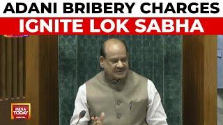 Adani Bribery Charges Spark Ruckus in Lok Sabha | Parliament Winter Session Day 2