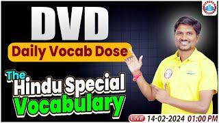 Daily Vocab Dose (DVD) | The Hindu Special Vocabulary, English Vocabulary By RK Mehto Sir