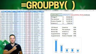 New Major Excel Update | GROUPBY function | Goodbye Pivot Table 